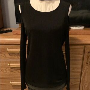 Calvin Klein Black cold shoulder Top